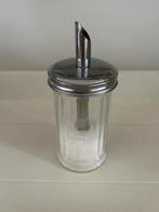 Vintage Suikerstrooier Glas/Metaal, Huis en Inrichting, Ophalen, Gebruikt