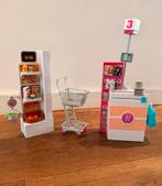 Barbie Supermarkt met Winkelwagentje en Accessoires, Ophalen of Verzenden, Gebruikt, Barbie