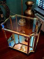 Retro Hollywood Regency Tafel Messing, Ophalen, Minder dan 50 cm, Gebruikt, Vierkant