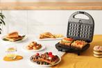 VAN 49.95 VOOR 19.95  -- WAFEL IJZER TOSTI IJZER SWISS PRO+, Witgoed en Apparatuur, Wafelijzers, Uitneembare platen, ., Nieuw