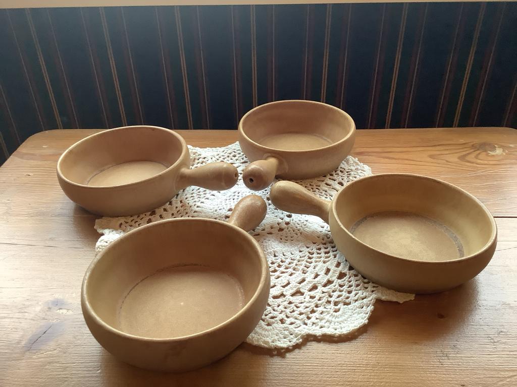 Vintage  servies Vieux Gres Serveerschaaltjes  4x, Antiek en Kunst, Ophalen of Verzenden