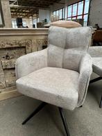 Magazijn leegverkoop nieuwe draai- eetstoelen beige stof, Overige kleuren, Nieuw, Ophalen of Verzenden, Metaal
