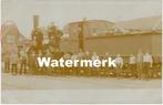 Fotokaart stoomtrein ''komeet'' met burgers ervoor, Ophalen of Verzenden, Voor 1920, Ongelopen, Zuid-Holland