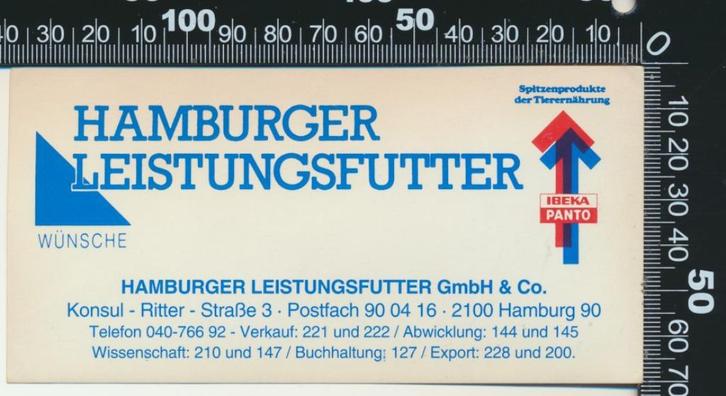 Sticker: Hamburger Leistungsfutter - Hamburg (1), Verzamelen, Stickers, Zo goed als nieuw, Bedrijf of Vereniging, Verzenden