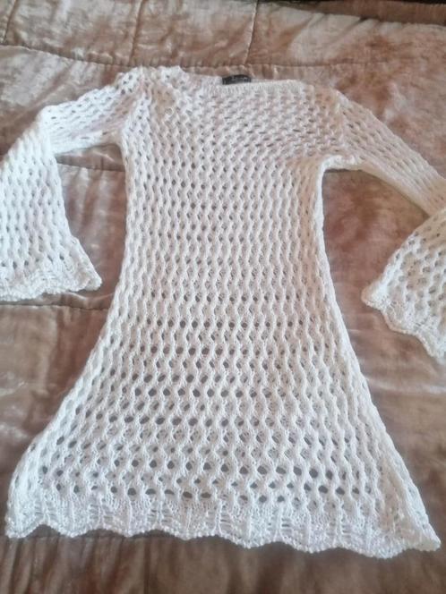 John P mooie witte lange gehaakte trui/ maat M/OPRUIMING, Kleding | Dames, Truien en Vesten, Zo goed als nieuw, Maat 38/40 (M)