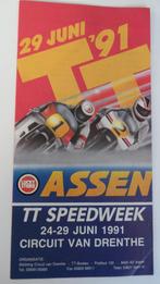 TT Assen 1991 motorwegrace fleyer, Verzamelen, Verzenden, Zo goed als nieuw, Motoren