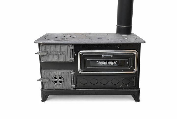 Sabah S09 Houtkachel – 10 kW –  Gietijzer Kuzine - Nieuw, Huis en Inrichting, Kachels, Nieuw, Vrijstaand, Houtkachel, Hout, Ophalen