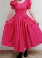 vintage laura ashley UK16  jaren 90 trouwjurk strik, Kleding | Dames, Maat 42/44 (L), Ophalen of Verzenden, Roze, Gedragen