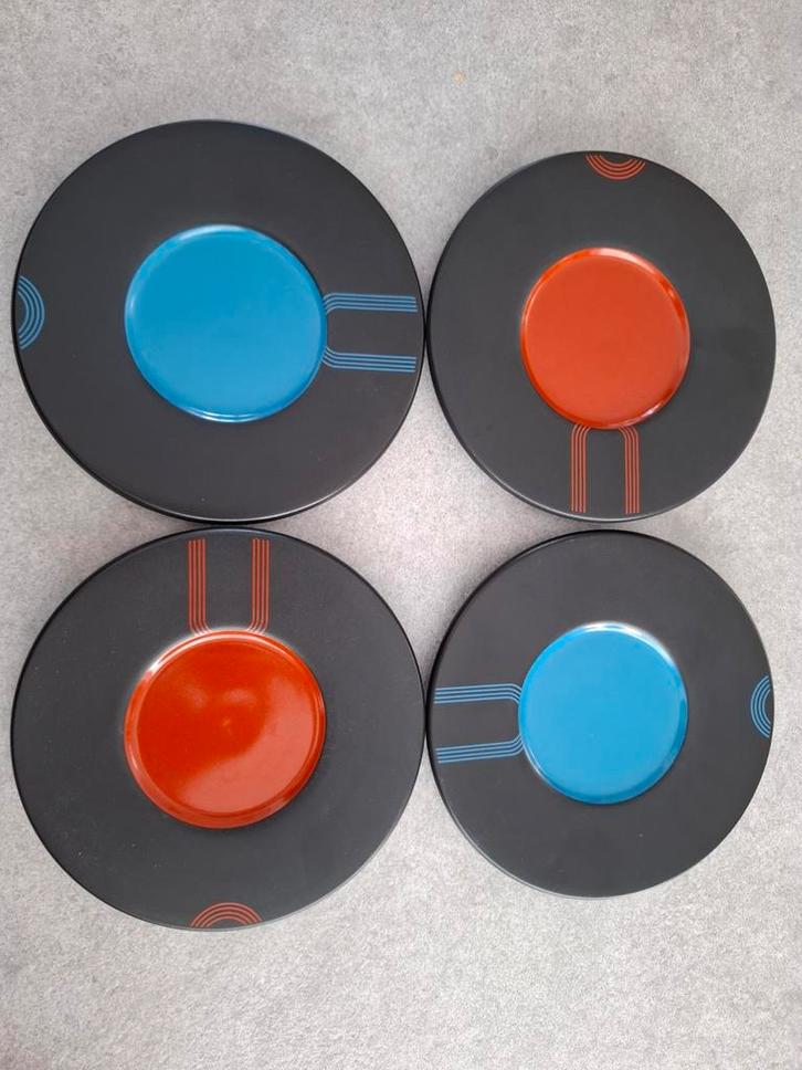 Ikea Black Records of Sorla Schotels Gebaksbordjes Set, Huis en Inrichting, Keuken | Servies, Gebruikt, Bord(en), Overige stijlen
