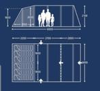 Opblaastent Kampa Hayling 6 TC air pro. + tapijt, Caravans en Kamperen, Tenten, Ophalen, Gebruikt, Tot en met 6