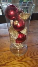 Vaas met kerstballen en lichtjes., Ophalen of Verzenden, Zo goed als nieuw
