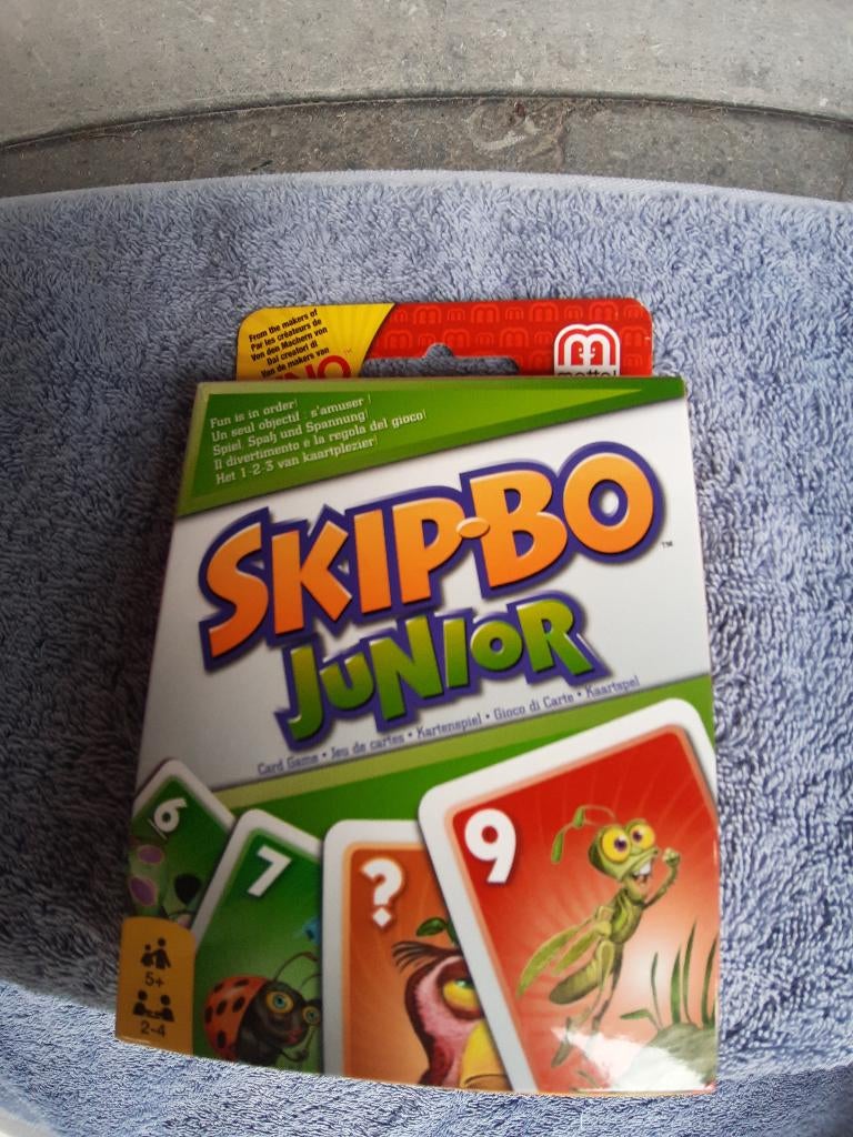 Skip Bo Junior - Kaartspel van Mattel., Ophalen, Mattel, Zo goed als nieuw, Een of twee spelers
