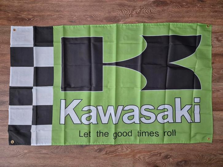 Kawasaki vlag verscillende zie foto's NIEUW, Motoren, Onderdelen | Kawasaki, Nieuw, Ophalen of Verzenden