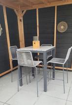 Bartafel + vier barstoelen, Huis en Inrichting, Ophalen, Zo goed als nieuw