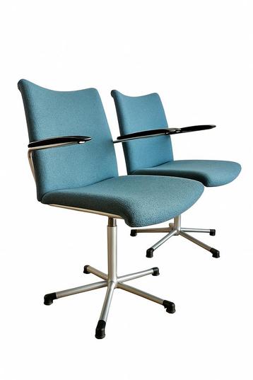 2x bureaustoel De Wit Schiedam 1960s model 3314 beschikbaar voor biedingen