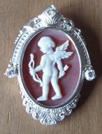 camee ketting hanger zilver.  Cupido engel met pijl en boog, Ophalen of Verzenden, Zilver, Hanger