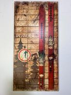 Houten wandbord  Ski bord all you need is powder 48 x 24 cm, Ophalen of Verzenden, Nieuw