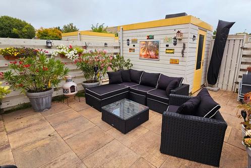 Prachtig luxe wicker lounge tuinset, Tuin en Terras, Tuinsets en Loungesets, Zo goed als nieuw, Wicker, Ophalen