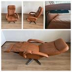 Cosyform relaxfauteuil leer rvs draaivoet afstandsbediening, Ophalen, Gebruikt, 75 tot 100 cm, 50 tot 75 cm