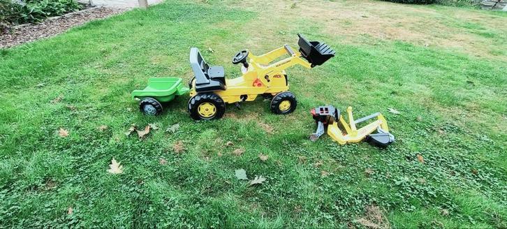 New Holland speelgoed tractor met graafmachine, Kinderen en Baby's, Speelgoed | Buiten | Voertuigen en Loopfietsen, Gebruikt, Ophalen