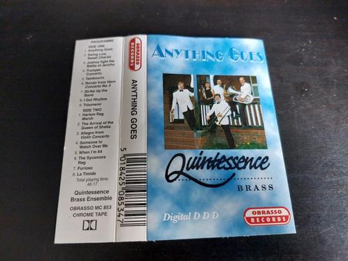 QUINTESSENCE BRASS - ANYTHING GOES (CASSETTEBANDJE), Cd's en Dvd's, Cassettebandjes, Zo goed als nieuw, Origineel, Pop, 1 bandje