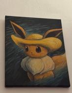Pokémon Eevee Van Gogh Giclée CANVAS 45 x 35 cm, Ophalen of Verzenden