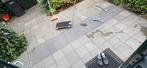 3 Donkergrijze Tuintegels 60x60, Tuin en Terras, Tegels en Klinkers, Ophalen, Gebruikt, Beton, Terrastegels