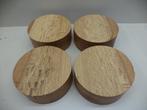 4 st. kernbeuk houten schijven bowl blanks draaihout schalen, Ophalen of Verzenden, Nieuw