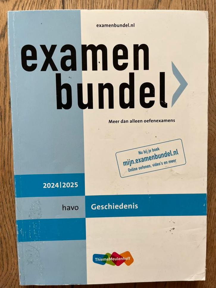 Examenbundel havo Geschiedenis 2024/2025, Boeken, Schoolboeken, Zo goed als nieuw, Geschiedenis, HAVO, Ophalen of Verzenden