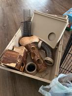 Hamsterkooi inclusief toebehoren, Dieren en Toebehoren, Knaagdieren en Konijnen | Hokken en Kooien, Kooi, Gebruikt, Minder dan 75 cm