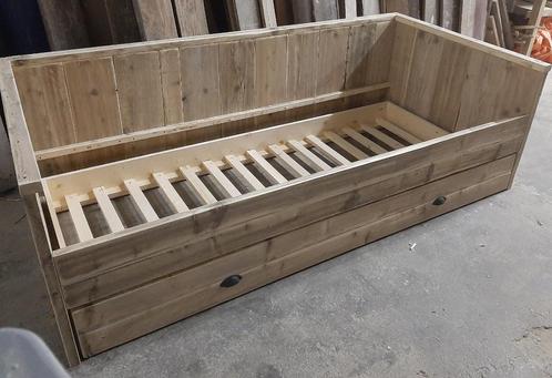 Kajuitbed kinderbed bedbank 90x200cm lade stevig Robuust, Kinderen en Baby's, Kinderkamer | Bedden, Nieuw, 70 tot 85 cm, Lattenbodem