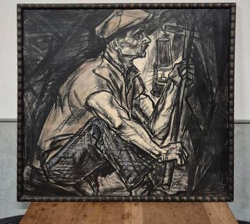 Jan Toorop Mijnwerker schilderij beschikbaar voor biedingen