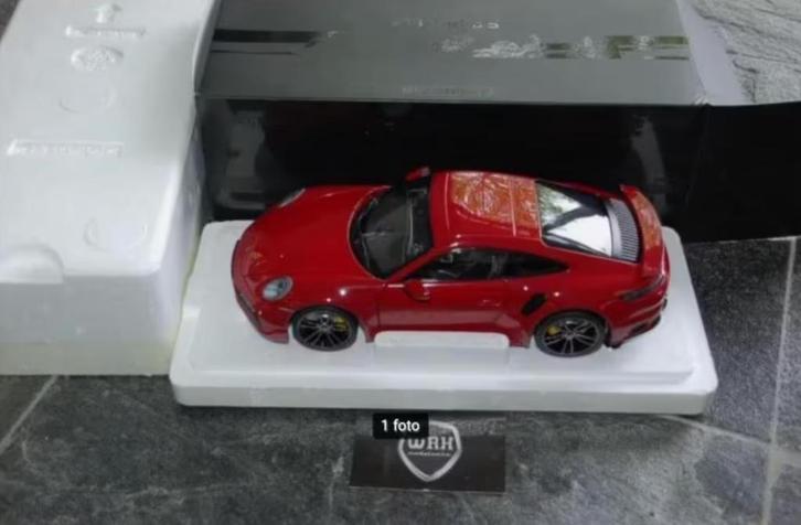 1:18 PORSCHE 911 TURBO S 2021 SPORT DESIGN Minichamps WRH, Hobby en Vrije tijd, Modelauto's | 1:18, Zo goed als nieuw, Auto, MiniChamps
