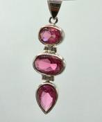 Zilveren Hanger met Facet geslepen rose Kristal, Verzenden, ., Zo goed als nieuw, .