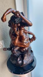 antiek bronzen beeld satyr Gesigneerd Jeff Lambaux, Antiek en Kunst, Ophalen