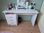 Wit Bureau met Lades, Ophalen of Verzenden, Gebruikt, Bureau