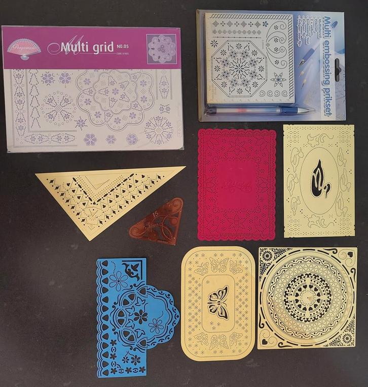 Pergamano Prik/Embossing Mallen en Gereedschap, Hobby en Vrije tijd, Knutselen, Zo goed als nieuw, Materiaal, Ophalen of Verzenden