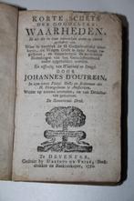 Bijzondere titelgravure Korte Schets d' Outrein (perkament), Antiek en Kunst, Ophalen of Verzenden