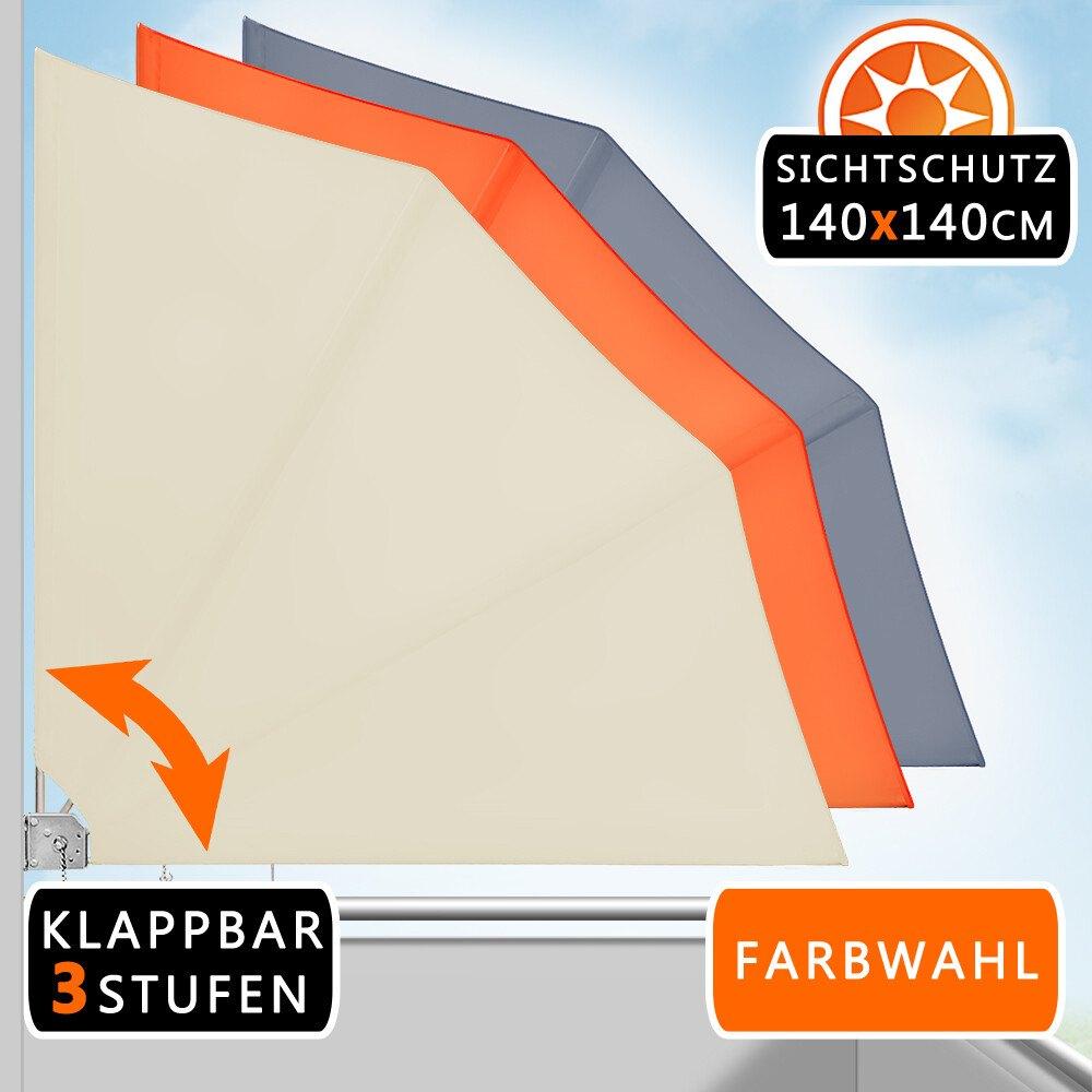 Balkonluifel luifel antraciet 140x140 uitvouwbaar GRTS BZRGD, Minder dan 150 cm, Verzenden, Nieuw, Knikarmscherm