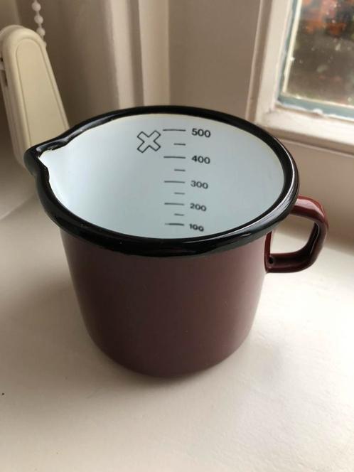 Emaille (melk)kannetje, Huis en Inrichting, Keuken | Keukenbenodigdheden, Zo goed als nieuw, Ophalen of Verzenden