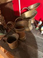 Antieke Koperen Maatbekers - Set van 4, Ophalen of Verzenden, Koper