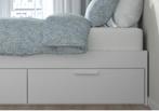 2 persoonsbed met lades, Huis en Inrichting, Slaapkamer | Bedden, Ophalen, Gebruikt, Wit, Tweepersoons
