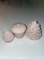 Herfst Kaarsen Set - Eikel & Dennenappel, Overige materialen, Bruin, Nieuw, Ophalen of Verzenden
