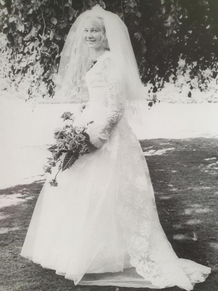 Vintage Bruidsjurk (1964), Kleding | Dames, Trouwkleding en Trouwaccessoires, Gedragen, Trouwjurk, Wit, Ophalen