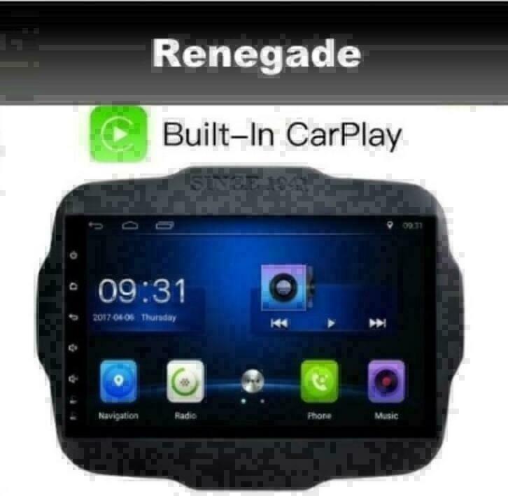Jeep Renegade android 10 radio navigatie carkit carplay dab+, Auto diversen, Autoradio's, Nieuw, Ophalen of Verzenden