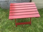 houten tafel rood inklapbaar, Ophalen, Gebruikt, Vierkant, Hout