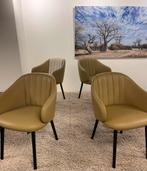 4 Leolux Baani eetkamerstoelen Ceras leder, Ophalen, Nieuw, Stof, Vijf, Zes of meer stoelen