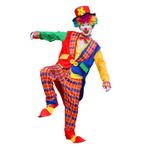 Kleurrijk Clown Kostuum – 4-Delige Set met Jas, - Maat M