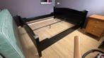 2 persoon-Bed ledikant massief (stevig) grenen zwart, Huis en Inrichting, Slaapkamer | Bedden, Ophalen, Gebruikt, Zwart, Tweepersoons