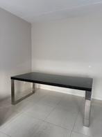 Eettafel met gehard glasblad, Huis en Inrichting, Tafels | Eettafels, Ophalen, Gebruikt